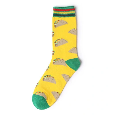 Custom Design Logo Colorful Cozy Cotton Fancy Man Woman Socks