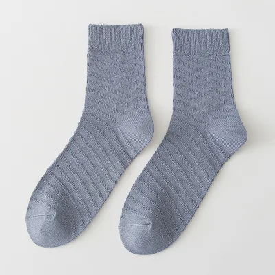 Heißverkaufte, tragbare, weiche, gemütliche Unisex-Baumwoll-Thermo-Warm-Grip-Crew-MIDI-Socken, schlichte Socken